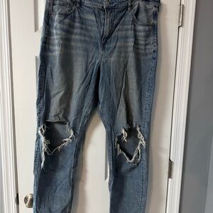 American Eagle Distressed Mom Jeans